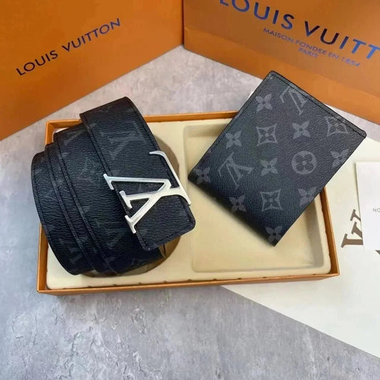 Ceinture Louis VUITTON et porte te feuilles