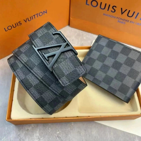 Ceinture Louis VUITTON et porte te feuilles
